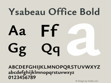 Ysabeau Office Bold Version 0.014;FEAKit 1.0图片样张