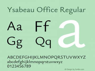 Ysabeau Office Regular Version 0.014;FEAKit 1.0图片样张