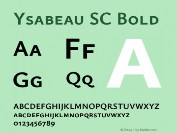 Ysabeau SC Bold Version 0.014;FEAKit 1.0 Font Sample