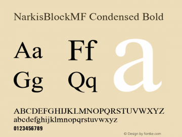 NarkisBlockMFCondensed-Bold Version 2.000图片样张