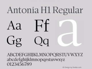 Antonia H1 Regular Version 1.007图片样张