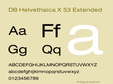 DBHelvethaicaX-Ext Version 3.100 2008 Font Sample