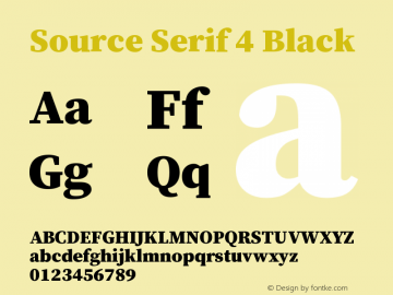 Source Serif 4 Black Version 4.004;hotconv 1.0.117;makeotfexe 2.5.65602图片样张