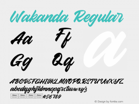 Wakanda Version 1.016;Fontself Maker 3.5.4图片样张