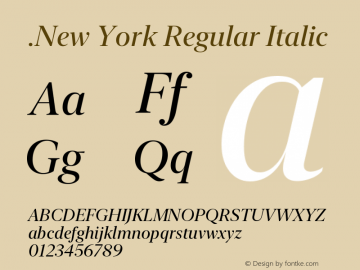 .New York Italic 16.0d2e2 Font Sample