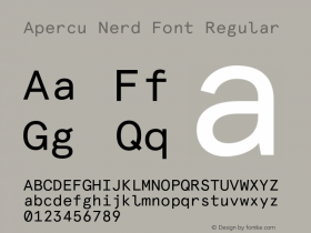 Apercu-Mono Version 001.001; wf-rip Font Sample