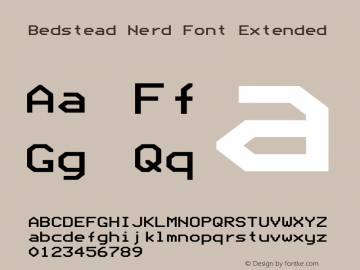 Bedstead Extended Nerd Font Complete Version 002.002;Nerd Fonts 2 Font Sample