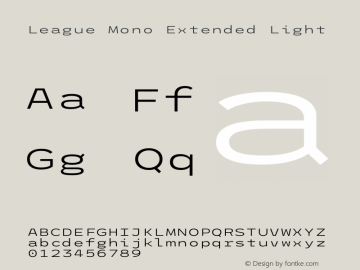 League Mono Extended Light Version 2.210图片样张