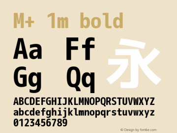 M+ 1m bold  Font Sample