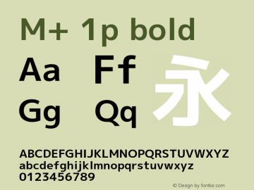 M+ 1p bold 图片样张