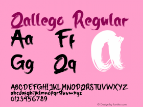 Qallego Version 1.00;January 26, 2021;FontCreator 12.0.0.2525 64-bit Font Sample