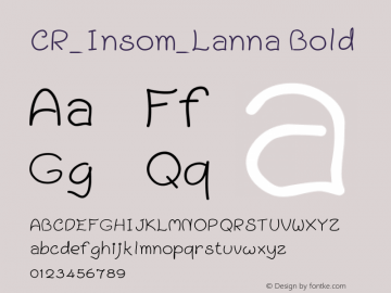 CR_Insom_Lanna-Bold Version 1.00 Font Sample