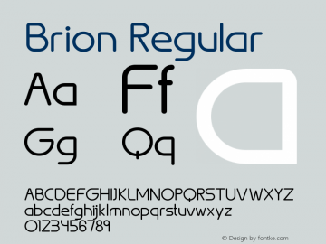 Brion Regular 1.0 Font Sample
