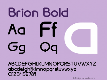 Brion Bold Regular 1.0 Font Sample