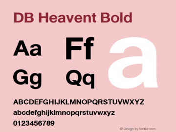 DB Heavent Bold Bold Version 3.201图片样张