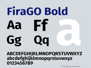 FiraGO Bold Version 1.001图片样张