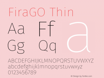 FiraGO Thin Version 1.001图片样张