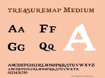 treasuremap Version 001.000 Font Sample