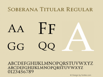 SoberanaTitular-Regular Version 1.000 Font Sample