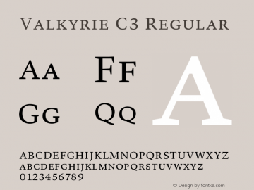 Valkyrie C3 1.115 Font Sample