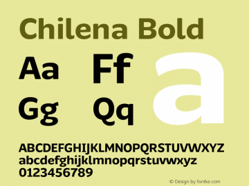 Chilena-Bold Version 1.000;PS 001.000;hotconv 1.0.88;makeotf.lib2.5.64775图片样张