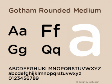GothamRounded-Medium Version 1.002图片样张