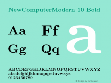 NewComputerModern10-Bold Version 2.32 Font Sample