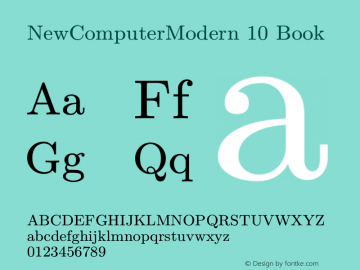 NewComputerModern10-Book Version 2.32 Font Sample