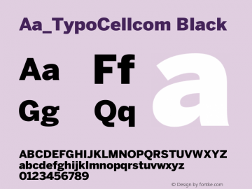 Aa_TypoCellcom-Black Version 1.00图片样张