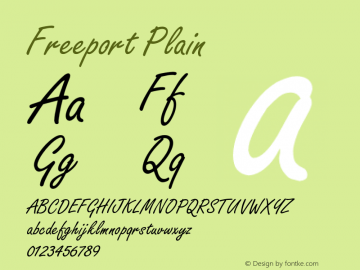 Freeport Plain 001.003 Font Sample