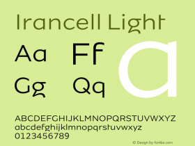 Irancell Light Version 1.000; ttfautohint (v1.6) Font Sample