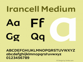 Irancell Medium Version 1.000; ttfautohint (v1.6) Font Sample