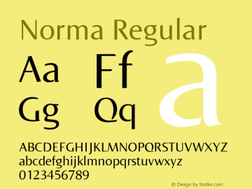 Norma Regular Macromedia Fontographer 4.1.4 01‐11‐17图片样张