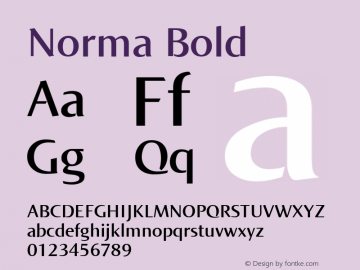 Norma Bold Altsys Fontographer 3.5  95-03-27 Font Sample