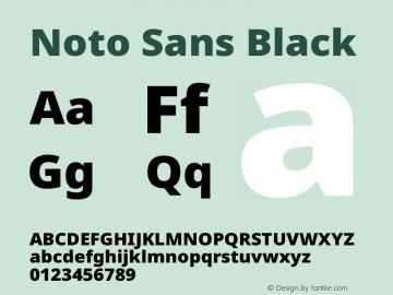 Noto Sans Black Version 2.004 Font Sample