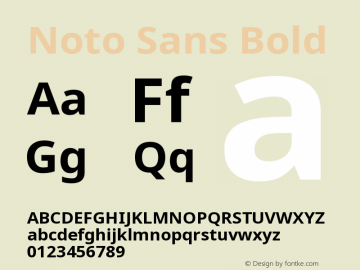 Noto Sans Bold Version 2.004 Font Sample