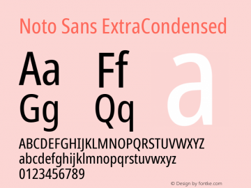 Noto Sans ExtraCondensed Version 2.004; ttfautohint (v1.8.3) -l 8 -r 50 -G 200 -x 14 -D latn -f none -a qsq -X 
