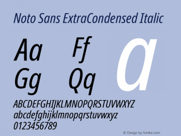 Noto Sans ExtraCondensed Italic Version 2.004; ttfautohint (v1.8.3) -l 8 -r 50 -G 200 -x 14 -D latn -f none -a qsq -X 