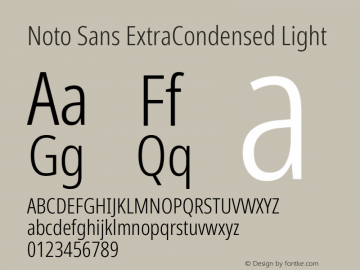 Noto Sans ExtraCondensed Light Version 2.004; ttfautohint (v1.8.3) -l 8 -r 50 -G 200 -x 14 -D latn -f none -a qsq -X 