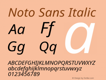 Noto Sans Italic Version 2.004; ttfautohint (v1.8.3) -l 8 -r 50 -G 200 -x 14 -D latn -f none -a qsq -X 