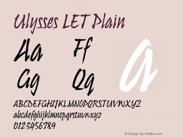 Ulysses LET Plain 1.0 Font Sample