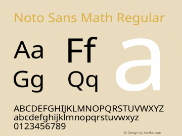 Noto Sans Math Regular Version 2.001图片样张