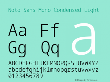 Noto Sans Mono Condensed Light Version 2.006图片样张