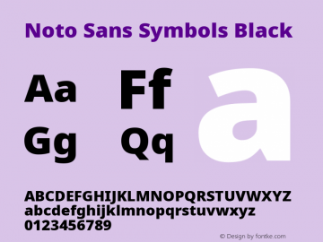 Noto Sans Symbols Black Version 2.001; ttfautohint (v1.8.3) -l 8 -r 50 -G 200 -x 14 -D latn -f none -a qsq -X 