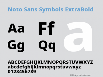 Noto Sans Symbols ExtraBold Version 2.001; ttfautohint (v1.8.3) -l 8 -r 50 -G 200 -x 14 -D latn -f none -a qsq -X 