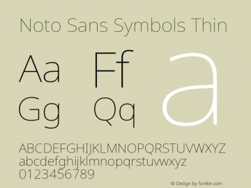 Noto Sans Symbols Thin Version 2.001; ttfautohint (v1.8.3) -l 8 -r 50 -G 200 -x 14 -D latn -f none -a qsq -X 