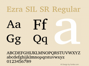 Ezra SIL SR Regular Version 2.51; 2007 Font Sample