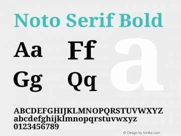 Noto Serif Bold Version 2.004 Font Sample