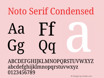 Noto Serif Condensed Version 2.004图片样张
