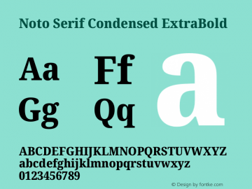 Noto Serif Condensed ExtraBold Version 2.004图片样张